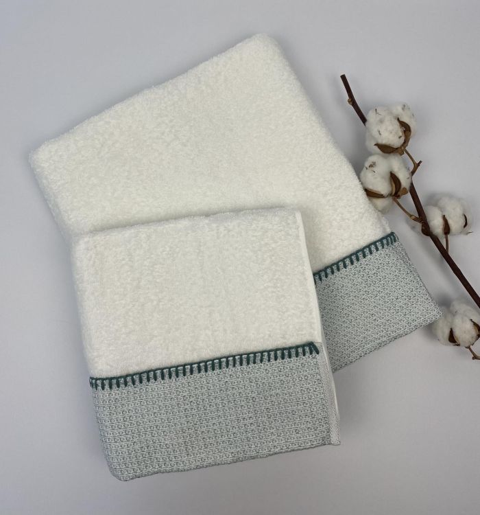 Набір рушників 2 шт Lunaria White-Green