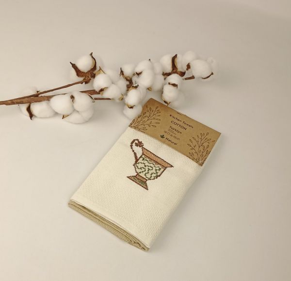 Набір вафельних рушників Meteor 2шт Pattern Hanger Coffe 1