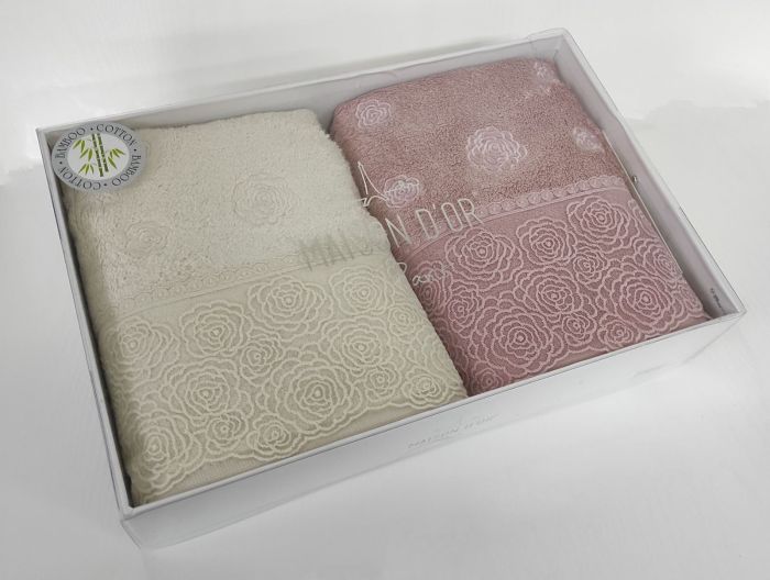 Рушники Maison D'or 2шт Roesia Estee Ecru Rose