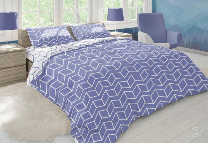Комплект постільної білизни "ТЕП"  півтораспальний 361 Blue Afflatus 70x70