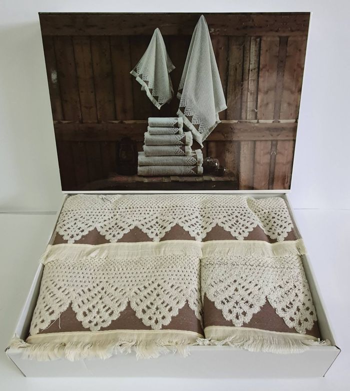 Рушники Maison D'or 3шт Jacquard Naturelle