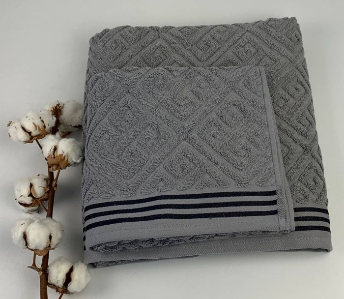 Набір рушників 2шт. Pupilla Costa Grey в коробці