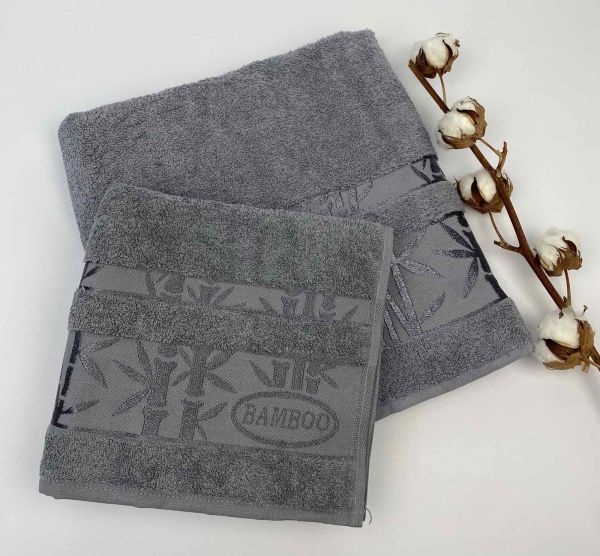 Набір рушників 2 шт Bamboo-1 Grey