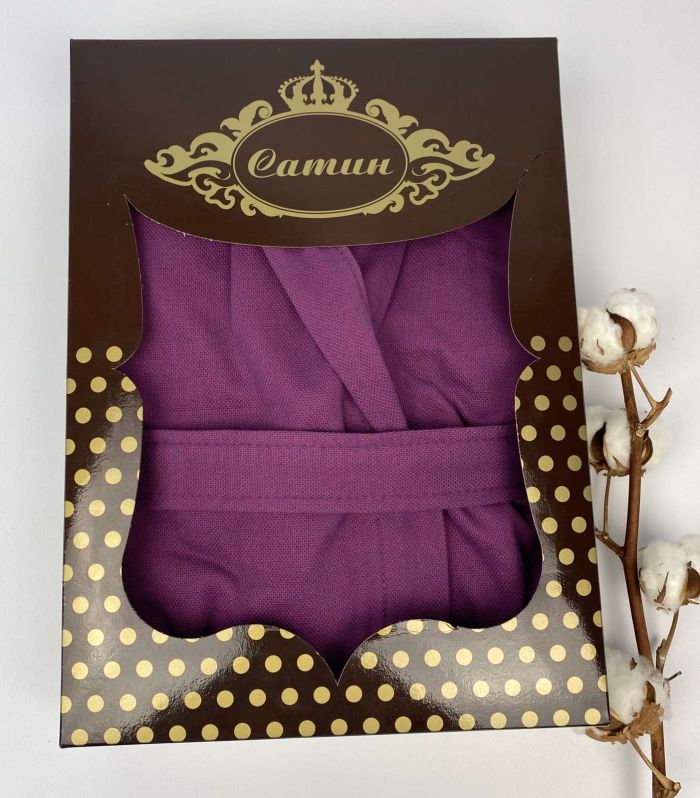 Халат жіночий Maison D'or Coretta Purple M в коробці