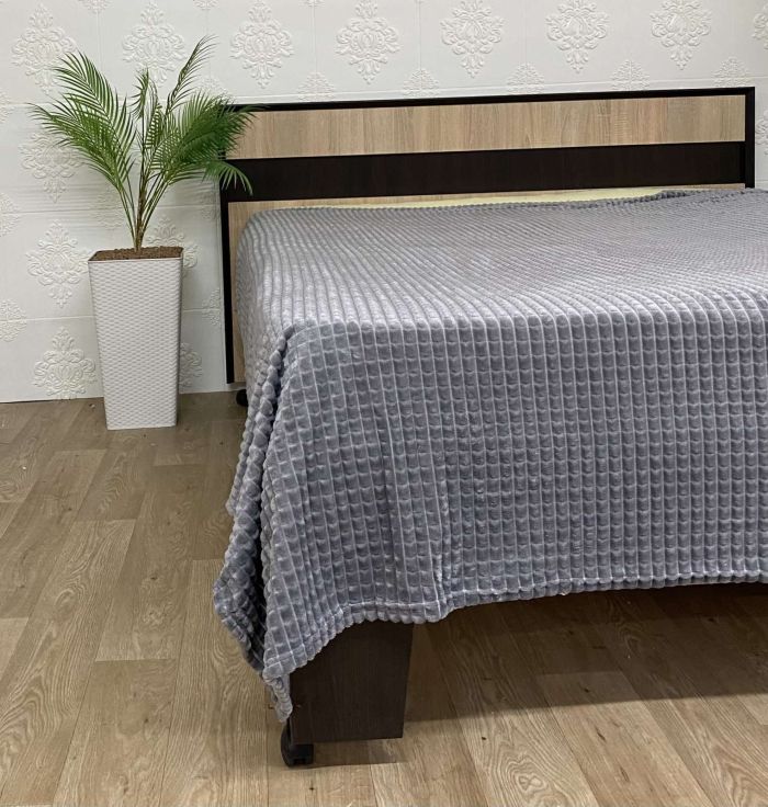 Покривало велюр євро 200х230 Dark   Grey (611)