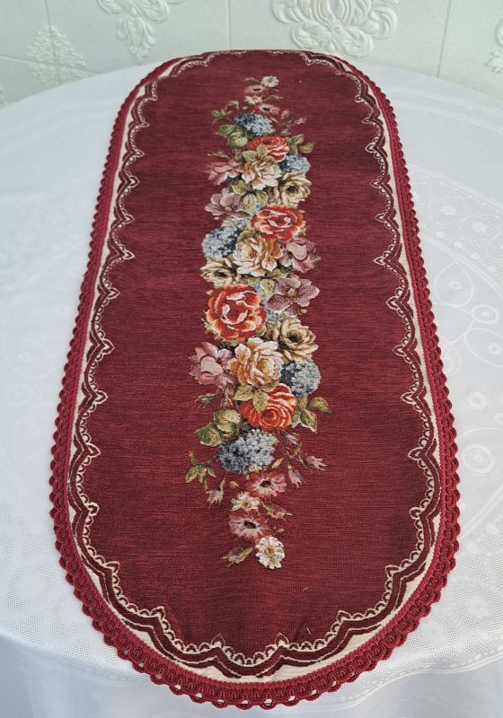 Доріжка Sagol велюр 40х100 OV St 154 Bordo