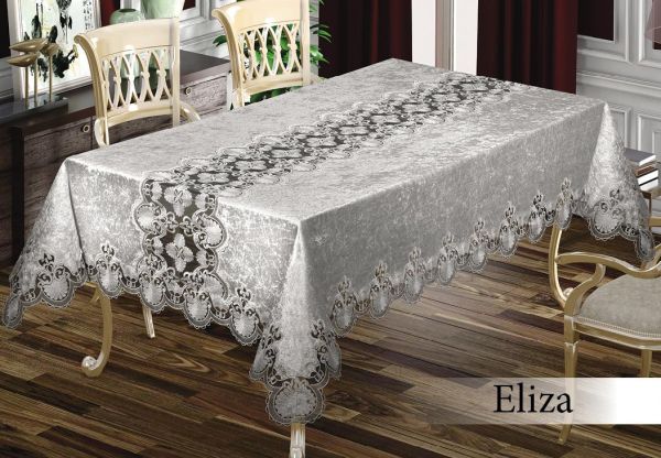 Скатертина Велюр в PVC Maison Royale 160x350 Eliza Grey