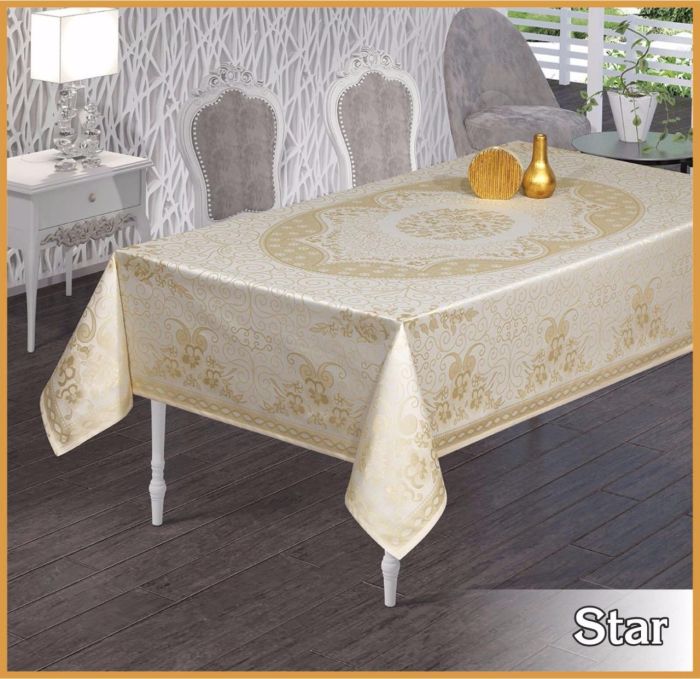 Скатертина тефлон Maison Royale 160*220 Star Cream
