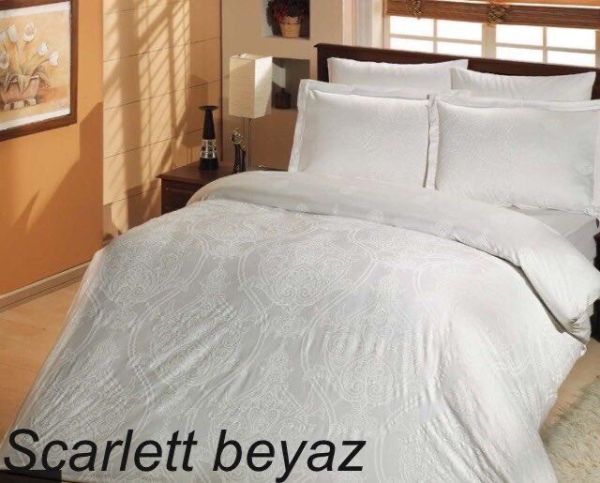 Постільна білизна Altinbasak сатин 200x220 Scarlett beyaz
