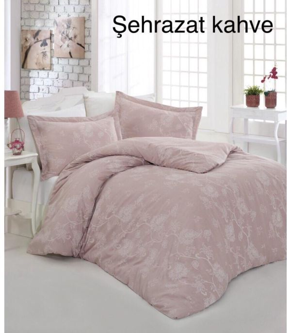 Постільна білизна Altinbasak сатин 200x220 Sehrazat kahve