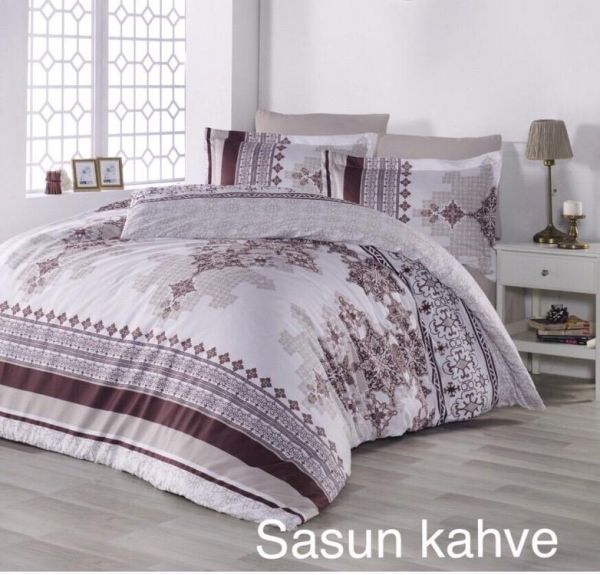 Постільна білизна Altinbasak сатин 200x220 Sasun kahve