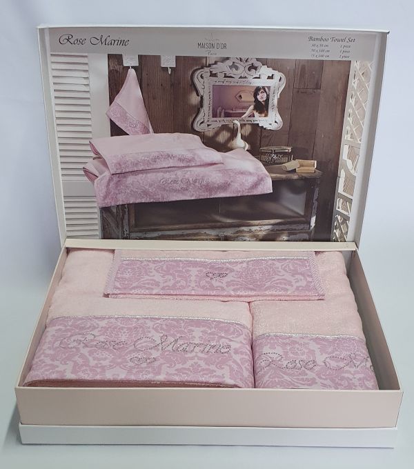 Рушники Maison D'or 3шт Rose Marine Pink