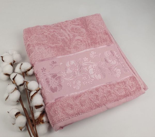 Рушник Philippus Platinum Cotton 70x140 Elina Рожевий (А295)