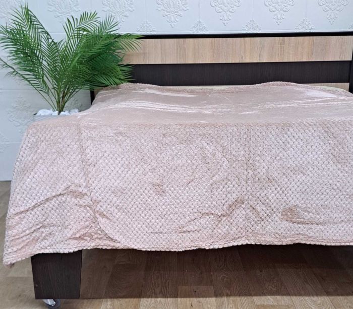 Покривало велюр без упаковки 200х220 Beige (1182)