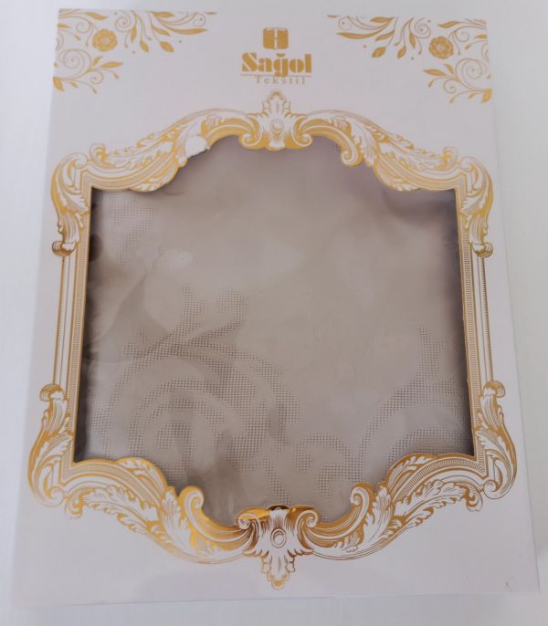 Скатертина Sagol тефлон 160x260 ovale St-060 Bej в коробці *