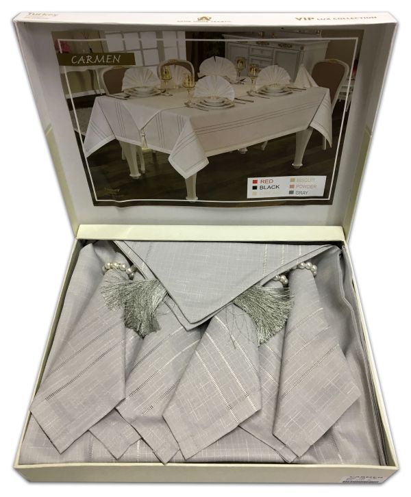 Скатертина Acme Tekstil 150x400 Carmen 14 pcs Gri