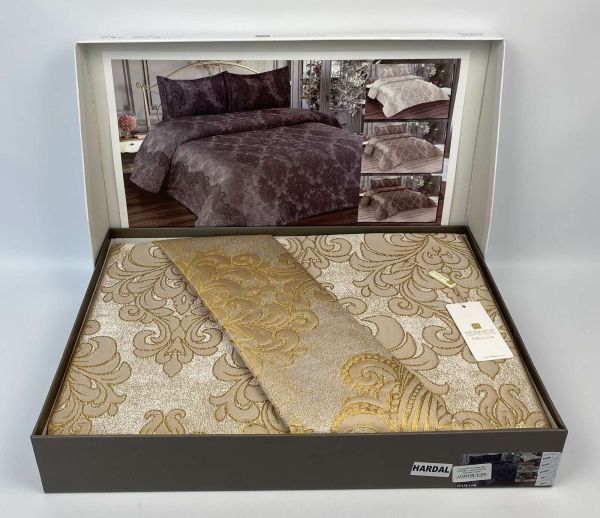Покривало Moda Box 240х260 з наволочками Damask Hardal