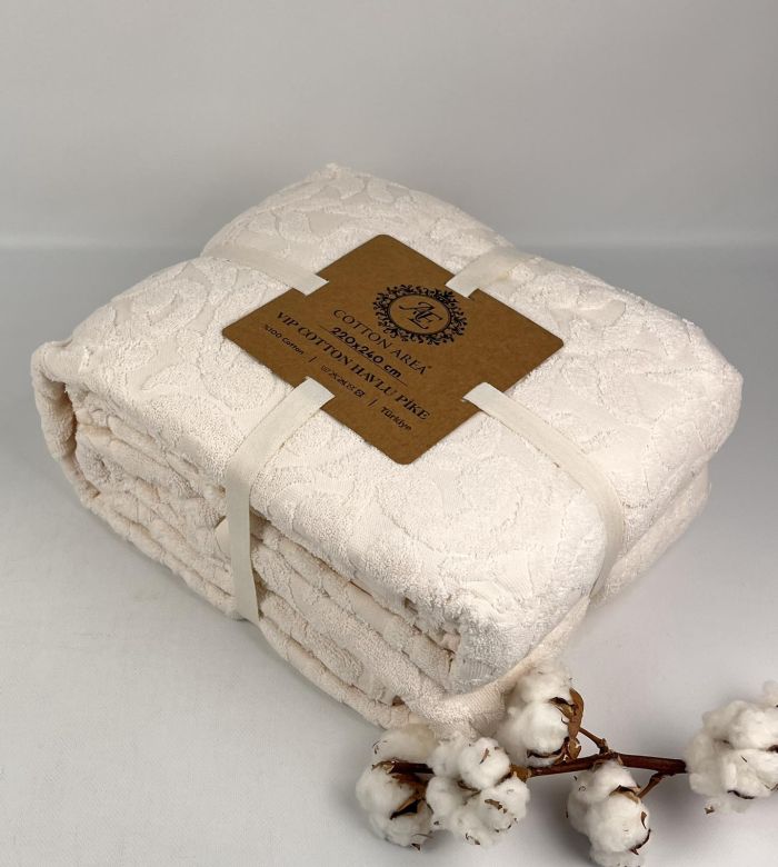Простирадло махрове АЕ Jakard 150x220 White