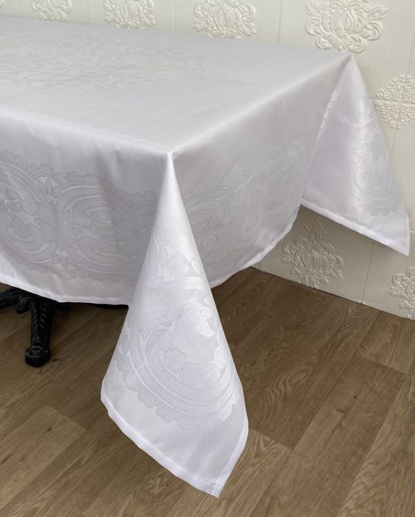 Скатертина Masali тефлон 160x350 Model 509 White