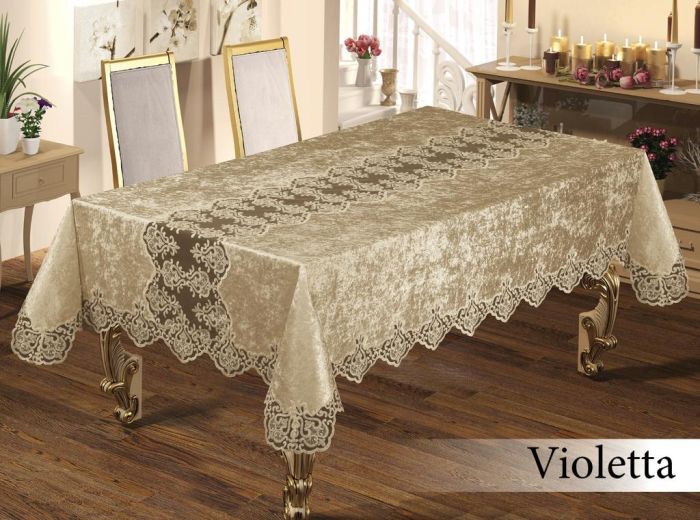 Скатертина Велюр Maison Royale 160x400 Violetta Cappucino