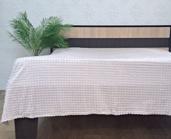 Покривало велюр без упаковки 180х220 Light  Beige (1627)