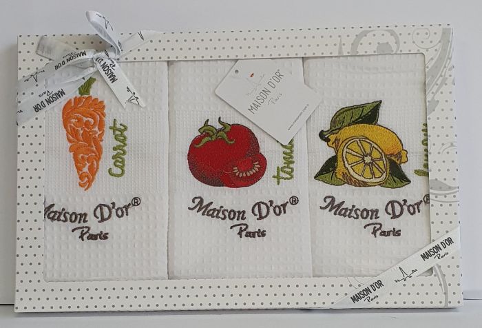 Подарунковий набір кухонних рушників Maison D'or Vegetables