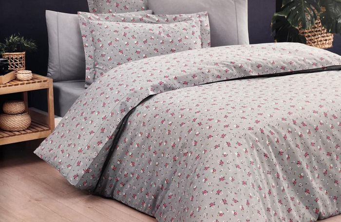 Постільна білизна Maison D'or ранфорс Rosalinda 200х220 Grey