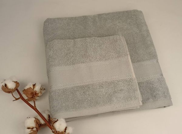 Набір рушників Philippus Collesium Cotton 2 шт Soft Світло-Сірий(ЕA071)