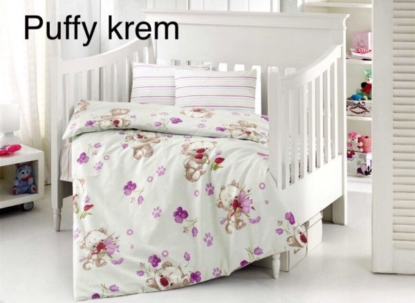 Постільна білизна Altinbasak ранфорс 100x150 см Puffy krem