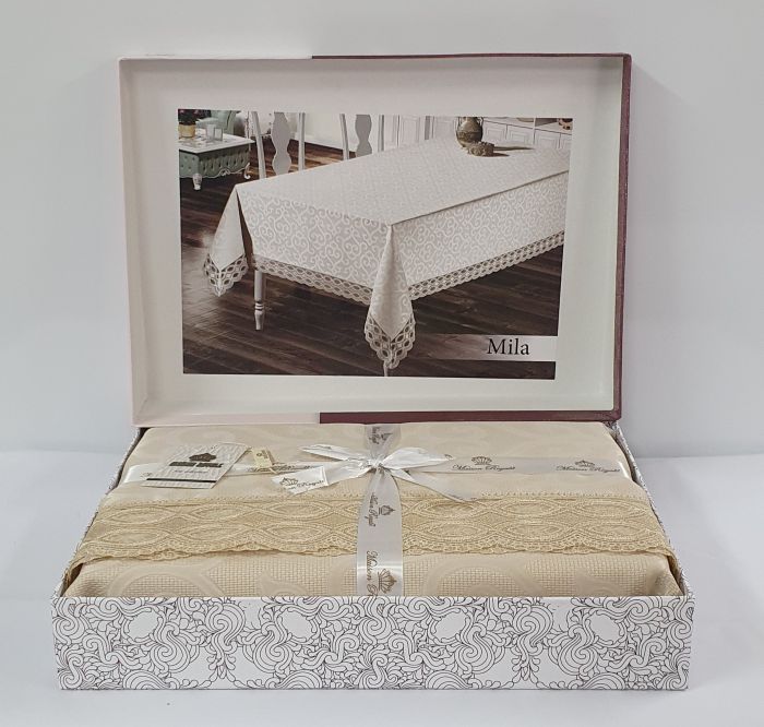 Скатертина Maison Royale 160x350 Mila Cappucino