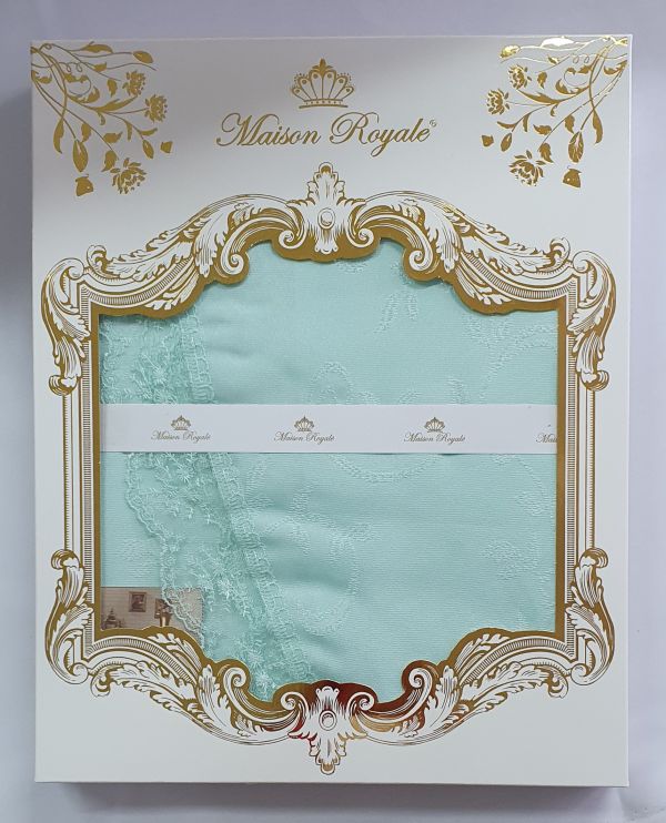 Скатертина мереживо Maison Royale 160x300 Овал KDK Yesil