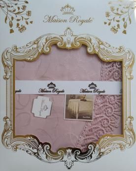 Скатертина мереживо Maison Royale 160x350 Овал KDK Powder