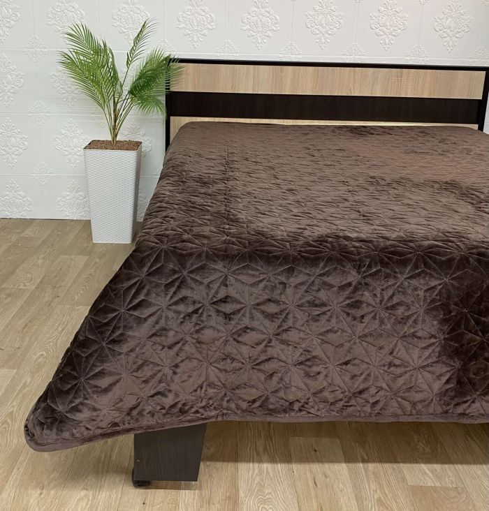 Покривало велюрове Model-17 (1290) 220х240 Chocolate