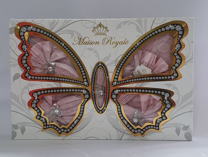 Скатертина Kurdeleli Set Maison Royale 160x220+8 psc Powder