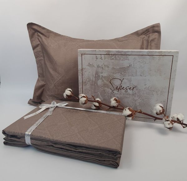 Постільна білизна Saheser Jacquard Vip Satin 200X220 Harley Kahve