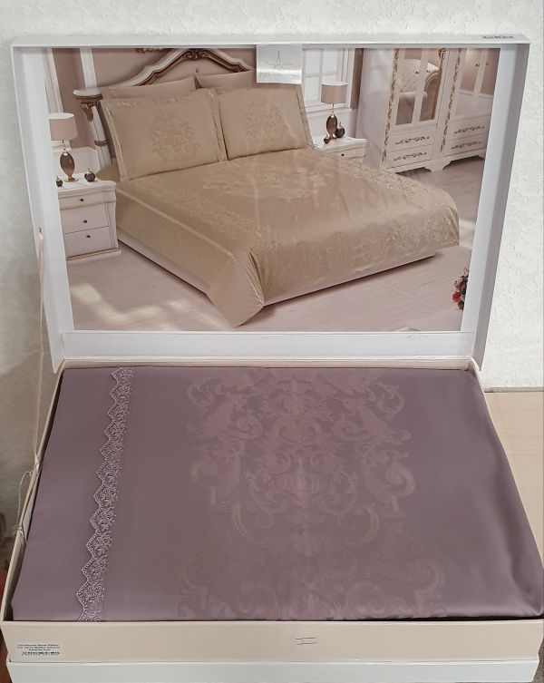 Постільна білизна Maison D'or сатин бамбук 200х220 Adrienne Plum