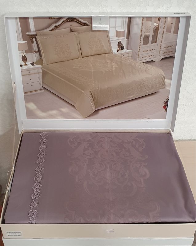 Постільна білизна Maison D'or сатин бамбук 200х220 Adrienne Plum