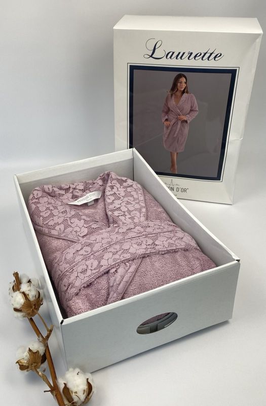 Халат жіночий Maison D'or Lauretta Dark Lilac XL