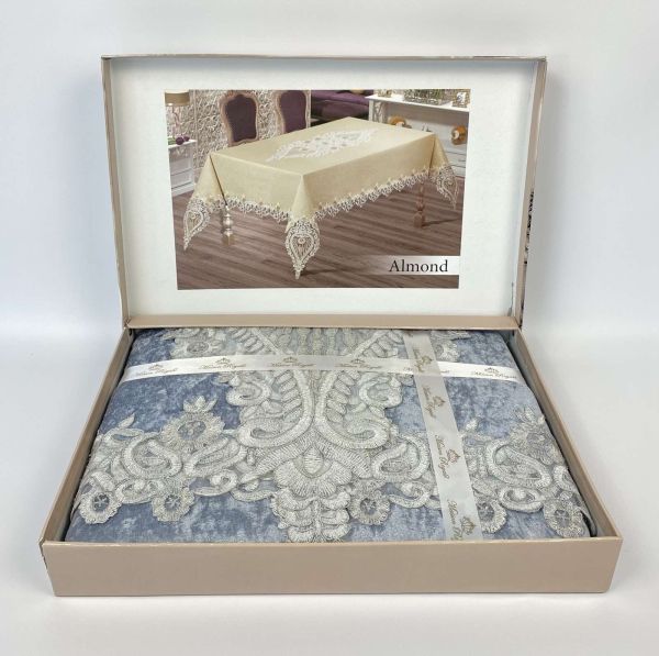 Скатертина Велюр Maison Royale 160x350 Almond Grey