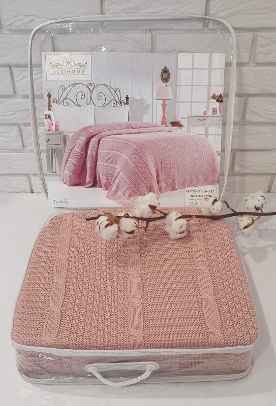 Плед вязаний Issihome Pudra 220х240