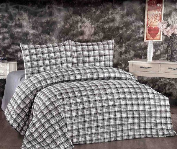 Постільна білизна Belizza фланель 160x220 Classical Grey