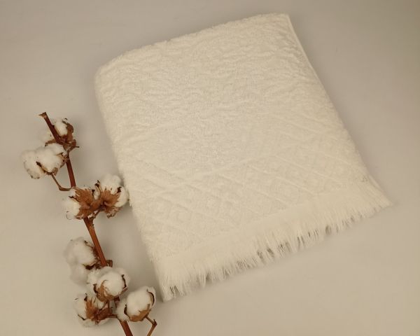 Рушник Philippus Delux Cotton 70х140 Puket Молочний (Е949)
