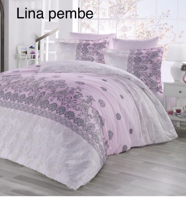 Постільна білизна Altinbasak сатин 200x220 Lina pembe