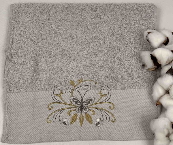 Махровий рушник Ma Me 30х50 Butterfly 3 Gray