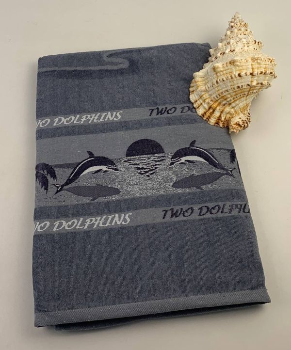 Пляжний рушник Philippus 90x170 K.Gri  (E256 Dolphins)