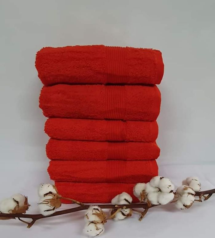 Рушник Cottonize 70х140 однотонний 912 Red