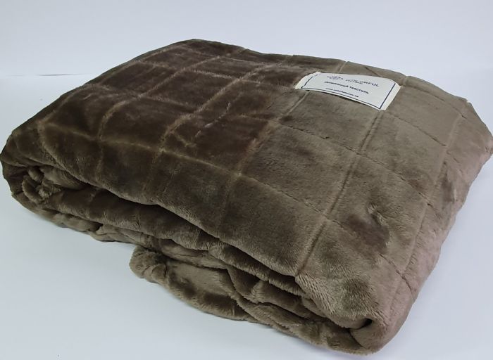Покривало велюр шиншила 150х200 Brown