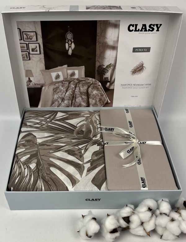Постільна білизна CLASY ранфорс 200x220 см Puma V2 Kahve