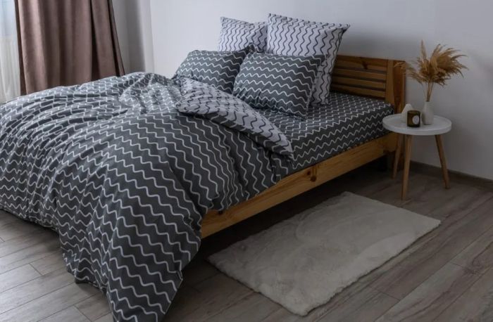 Комплект постільної білизни "Happy Sleep" євро (Pearl Dream-GREY,50x70)