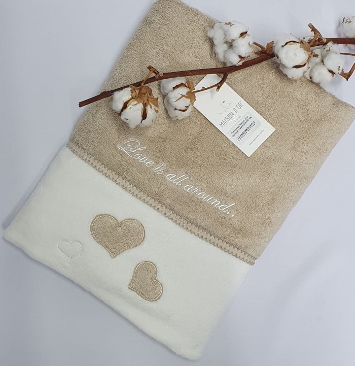 Рушник Maison D'or Monique Hearts 85x150 Beige